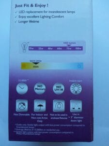 Philips 13Watt LEDbulb specifications