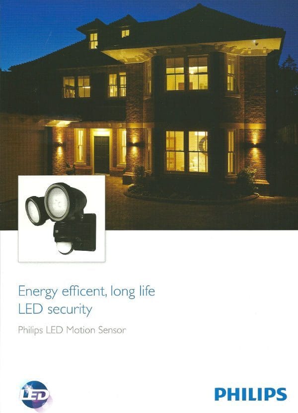 Electrical installation of Philips LED security sensor light 15 watts