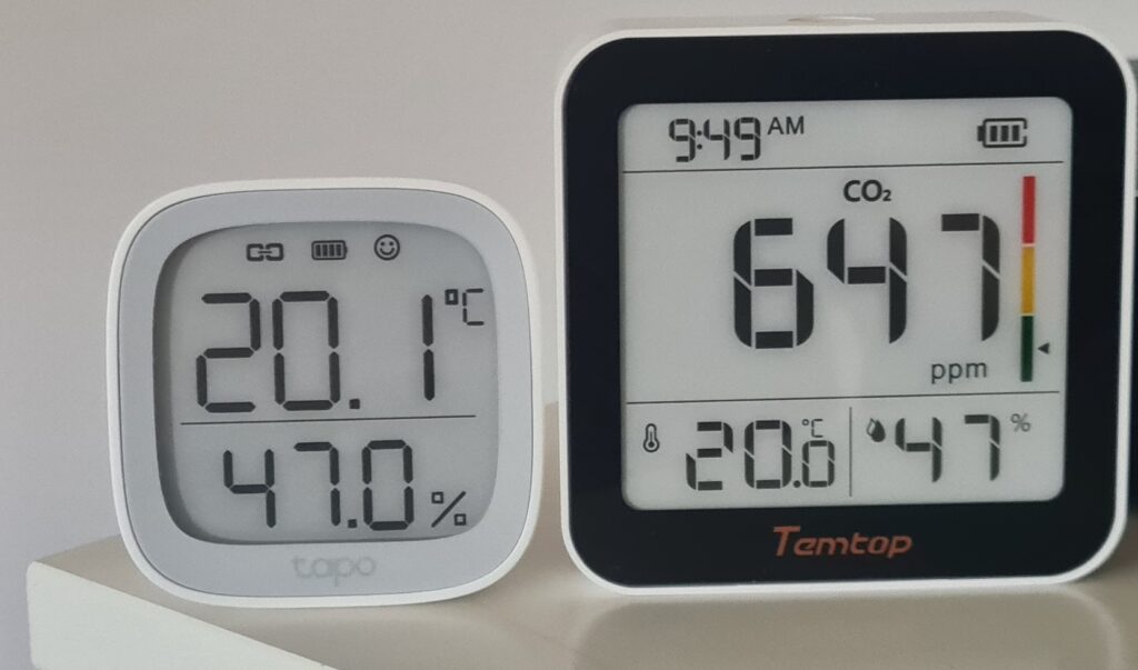 Set Ideal Sleep temperature Tapo T315 and Temtop C10 2nd edition